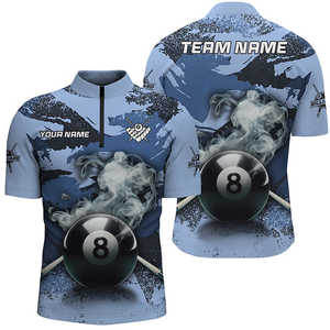Camiseta Deportiva Tejida con Estampado 3D de Jugador de Billar para Hombre - Camisetas Personalizadas para Torneos de Billar y Snooker - Product Image 4