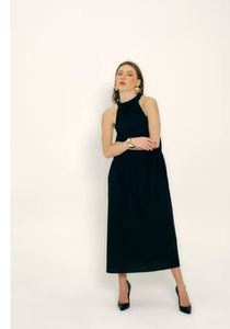 Robe longue décontractée d'été pour femme, imprimé floral, sans manches, confortable, en coton et lin, coupe ample, personnalisable - Product Image 3