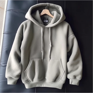 เสื้อฮู้ดฟลีซแบบสวมหัวทรงโอเวอร์ไซส์ น้ำหนักมาก ระบายอากาศได้ดี สำหรับทุกเพศ มีกระเป๋า เหมาะสำหรับฤดูหนาว - Product Image 6