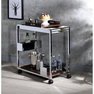 Chariot de rangement de cuisine moderne en métal fait main avec cadre en acier robuste, étagères multi-niveaux spacieuses et robustes - Product Image 5