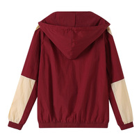 Veste Anorak Coupe-Vent Légère 100% Coton pour Hommes et Femmes avec Capuche à Cordon de Serrage, Demi-Zip, Écologique, Respirante, Idéale pour l'Été