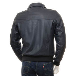 Veste en cuir véritable pour homme, best-seller, style streetwear, imperméable, coupe-vent, hiver, durable, légère, tendance, personnalisable - Product Image 2