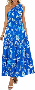 Women's Early Autumn New Solid Casual Sleeveless Maxi Three-Layer Cake <b>Dress</b> with Natural Waist A-Line Silhouette - Product Image 2