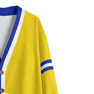 เสื้อคาร์ดิแกนคอวีสีเหลืองแบบสั่งทำพิเศษสำหรับผู้ชาย แขนยาว ผ้าขนสัตว์ผสม หนา กันยับ ติดกระดุมด้านหน้า มีกระเป๋า เหมาะสำหรับใส่ในฤดูหนาว - Product Image 6
