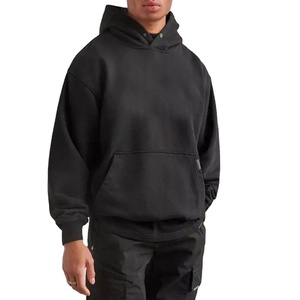 Épais lourd blanc à capuche goutte épaule hommes sweat 500 460 400 Gsm Logo personnalisé français Terry lourd surdimensionné à capuche 2025 - Product Image 2