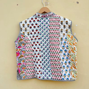 Veste d'hiver et d'automne en coton 100% indien fait main, écologique, matelassée, anti-rides, respirante, séchage rapide, imprimée numériquement - Product Image 1