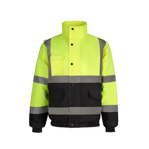 High Visibility <b>Pink</b> Safety <b>Jacket</b> <b>Waterproof</b> Polyester Reflective Workwear for Winter with Customizable Logo - Product Image 1