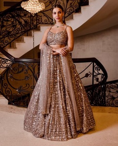 Indian Ethnic Designer Sequins Work Partywear Lehenga Choli for <b>Wedding</b> Party and Festive Functions for Women Trendy Outfit - Product Image 1