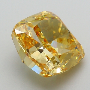 Diamant jaune fantaisie certifié IGI, cultivé en laboratoire, taille coussin, diamant non monté pour la création de bijoux fins - Product Image 3