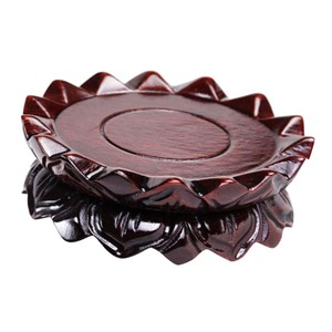 Handcrafted Rosewood Lotus Carved <b>Meditation</b> <b>Stool</b> Wholesale | Moradabad - Product Image 1