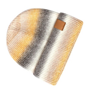 Nouveau Bonnet Unisexe Personnalisé en Gros avec Logo Tissé, Bonnet Tricoté à Revers, Bonnets d'Hiver en Maille Gaufre pour Hommes et Femmes - Product Image 2