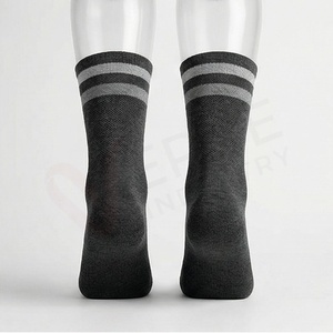 Calcetines de Hombre, Estilo Deportivo, a Rayas, de Algodón y Elastano, Transpirables, para Uso Diario en Otoño - Product Image 2