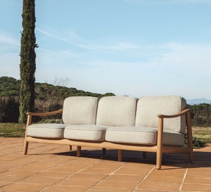 Contemporary Outdoor Teak <b>Sofa</b> <b>Set</b> with <b>Cushions</b> and Rope Accents – Stylish Patio Seating <b>Set</b> for Wholesale, OEM & Project - Product Image 3