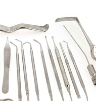 Kit d'instruments chirurgicaux vétérinaires en acier, manuel, réutilisable et stérilisable, pour la chirurgie des animaux de compagnie