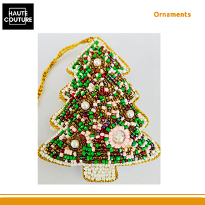 ต้นคริสต์มาสขนาดใหญ่สูง 9 ซม. ประดับลูกปัดปักลายสวยงาม พร้อมเครื่องประดับแขวนตกแต่งบ้านในราคาสุดคุ้ม - Product Image 5