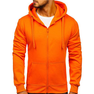 New Arrival 2026 Solid Men Winter Hoodie Cotton Fleece Regular Fit Distressed <b>Zip</b>-<b>Up</b> Hoodie Anti-Shrink Breathable - Product Image 1