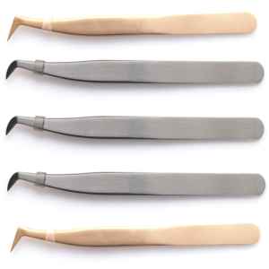 Pinzas Profesionales Alemanas de Acero Inoxidable para Extensión de Pestañas con Puntas de Fibra para un Agarre Perfecto, Nunca se Resbalan, Duraderas, 0.03mm - Product Image 5