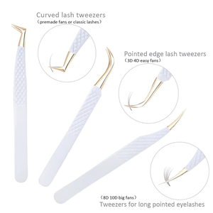 Boussole antistatique personnalisée en or blanc, 1 unité, pour extensions de cils et sourcils, outil de beauté de précision en acier inoxydable - Product Image 2