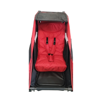 Remorque de vélo pour enfant, cadre en alliage d'aluminium, suspension indépendante, pneus gonflables de 20 pouces, capacité de 35 kg, pour les aventures en plein air et les journées à la plage