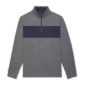 Best Selling Dark Grey Color Men's Wear Hoodies 100%Cotton <b>Fabric</b> Long Sleeve Ribbed Cuff Design Half Zipper Pullover Sweatshirt - Product Image 6