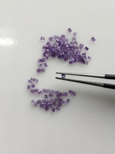 Piedras Preciosas Sueltas de Amatista Africana Natural, Corte Princesa Cuadrado de 1.5MM, para Joyería - Product Image 3