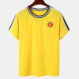 Nouvel Arrivage T-shirt Homme Doux 100% Coton Tricoté Uni Lavé Coupe Classique Respirant Écologique Col Rond Manches Courtes Quotidien - Product Image 1