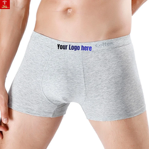 Calzoncillos bóxer para hombre, corte medio, color liso, transpirables, ajuste holgado, lavables a máquina, paquete de 5, cintura con logo personalizado - Product Image 1