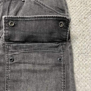 Shorts en jean décontractés pour hommes, coupe ample, bleu foncé, style baggy, vente en gros, shorts cargo en denim délavé bleu clair pour hommes - Product Image 3
