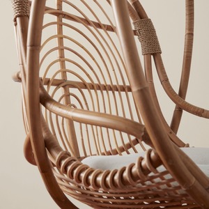 เก้าอี้หวายแขวนทำมือแบบเป็นมิตรกับสิ่งแวดล้อมพร้อมเบาะรองนั่งสำหรับพื้นที่พักผ่อนในร่ม  สินค้ามาใหม่ ขายส่งจากผู้ผลิตในเวียดนาม - Product Image 4