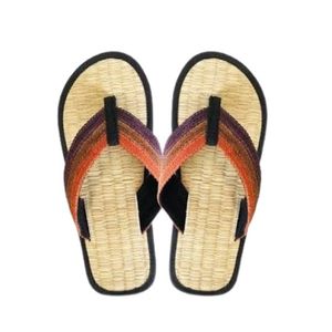 BEST SELLING Natural Woven Seagrass Slippers Lightweight Comfortable Indoor Floor <b>Shoes</b> - Product Image 1