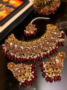 Juegos de Joyería de Lujo Chapados en Oro para Mujer, Conjunto de Collar y Aretes para Boda, Personalizados OEM ODM - Product Image 4