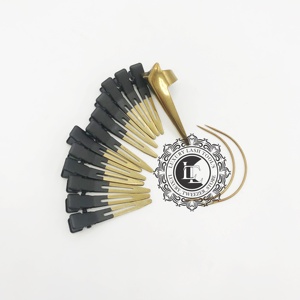El mejor precio, pinzas para extensiones de cabello de acero inoxidable sostenibles y aguja tipo C, revestimiento dorado y negro, logotipo personalizado de calidad superior - Product Image 6
