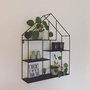 3. Estante de Pared de Hierro Negro, Estante Flotante de Metal Rústico, Decoración para el Hogar - Product Image 3