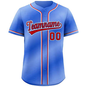 Wholesale OEM Quick Dry Polyester Mesh Baseball Jersey Custom Pin Stripes Sublimated Print Baseball Jerseys for <b>Men</b> - Product Image 3