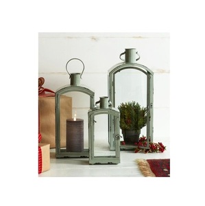 Portavelas de Madera Rústico con Ventanas de Vidrio Transparente y Asa de Cuerda, Decoración para Bodas y Hogar - Product Image 2