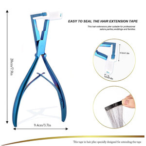 Pince à extensions capillaires en acier inoxydable étanche de qualité supérieure, outil de salon de beauté pour extensions à micro-anneaux et perles - Product Image 3