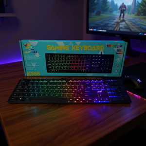 Gaming Keyboard K566 <b>USB</b> Wired RGB Backlit Full Size for PC Laptop Gaming - Product Image 3