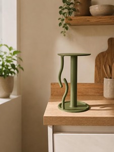 Moderno Porta Papel Higiénico Metálico Amarillo, Soporte Independiente para Encimera, Organizador de Utensilios de Cocina - Product Image 4