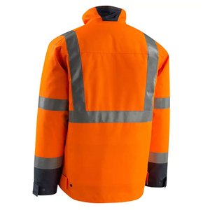 Vestes Softshell Légères Imperméables à Haute Visibilité pour Hommes avec Bandes Réfléchissantes – Idéales pour la Construction, la Sécurité et les Travaux Extérieurs - Product Image 6
