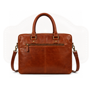 Premium Genuine Leather Hand Carry Laptop <b>Bag</b> for Men – Business Briefcase Computer Messenger <b>Bag</b> - Product Image 3