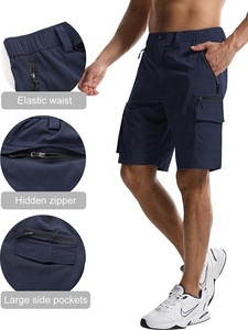 Shorts cargo de randonnée pour hommes, personnalisés OEM, décontractés, brodés, à séchage rapide, shorts de pêche, plusieurs poches, poche de sécurité, extérieur - Product Image 6