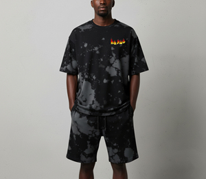 Ensemble de shorts amples et droits de style vintage américain, couleur unie, imprimé personnalisé, pour couple, marque tendance - Product Image 6