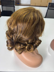 100% cheveux humains vietnamiens rebondissants Curl perruque frontale pour les femmes noires haute qualité Super Double cheveux prix de gros Piano couleur - Product Image 4