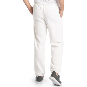 Pantalon de jogging décontracté en coton blanc pour homme, taille élastique, poids moyen, idéal pour l'automne - Product Image 2