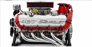 Moteur V8 454 de type crate, essence, 7,0 L, refroidi par eau, bloc long, pour remplacement et réparation, performance GM, Chevrolet 427 Big Block - Product Image 3