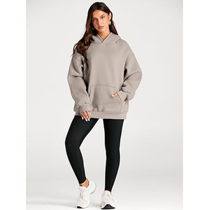 Sudadera con Capucha Personalizada ODM Gris con Logotipo Frontal, para Hombre y Mujer, de Algodón Premium, Felpa, Ecológica, Casual, Cortavientos, de Otoño - Product Image 5
