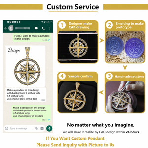 Custom Moissanite Iced <b>Name</b> Pendant Hip Hop Style Brilliant Cut Letter 3D <b>Chain</b> Men's Jewelry for Certified Luxury Gold - Product Image 2