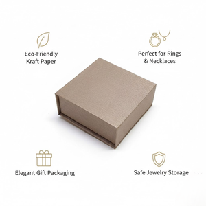 Caja de Joyería de Cartón Reciclable Ecológica de Alta Calidad, Forrada con Terciopelo y Esponja |   Pendientes con Logotipo Personalizado, Laminados Mate y Grabados en Relieve - Product Image 5