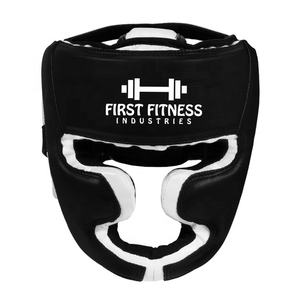 Professional Adjustable Boxing Head Guard with Chin Protection PU Leather Full Face Helmet for <b>MMA</b>, Muay Thai & Kickboxing - Product Image 1