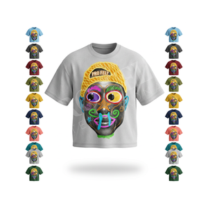 T-shirt tendance streetwear ample et décontracté en coton vintage 100% respirant à manches courtes style hip-hop pour l'été avec logo personnalisé - Product Image 1